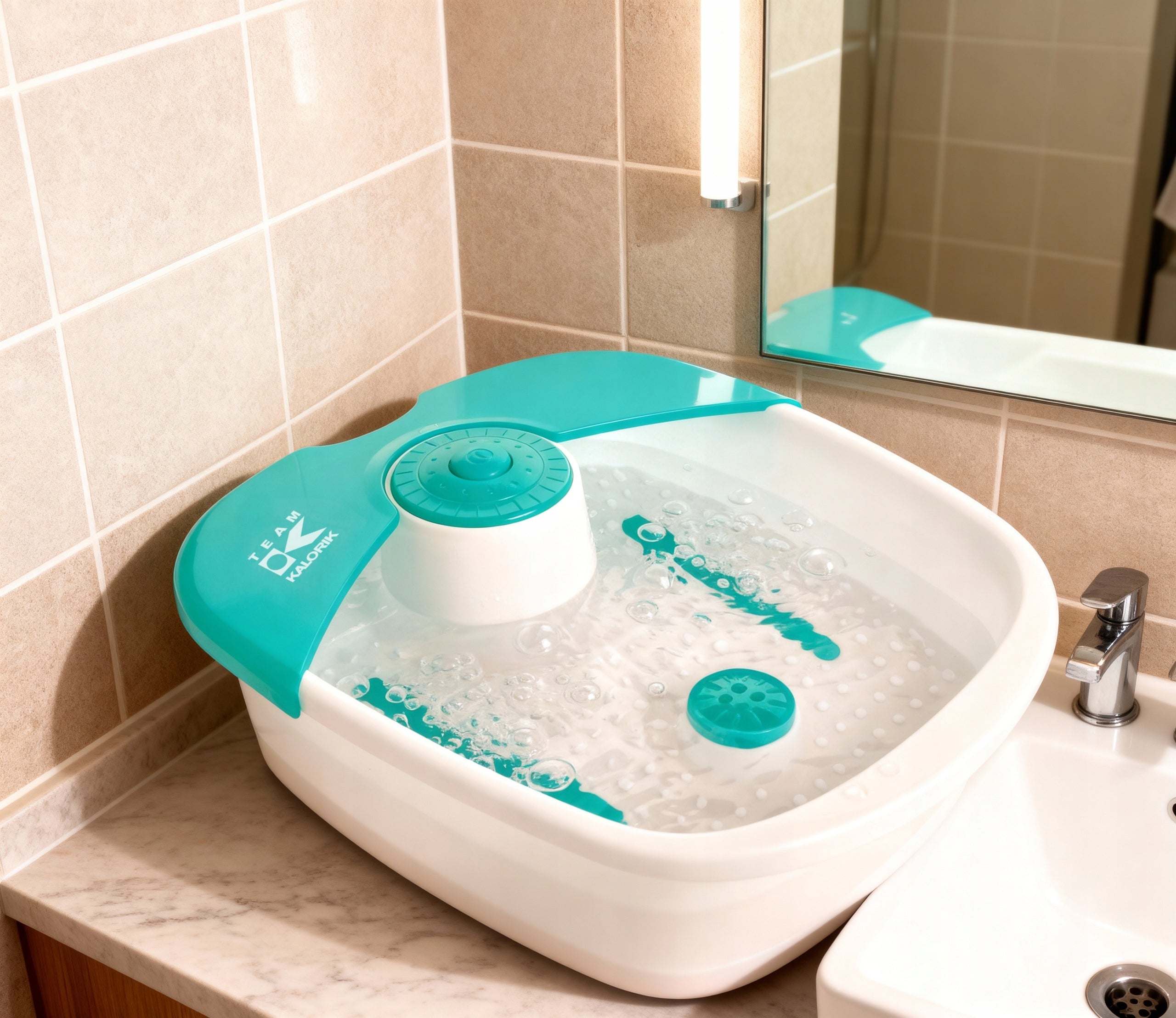FOOT WATER MASSAGER 60W SPA VIBRATION BUBBLES ACUPRESSURE HOME RELAXATION Manufacturer code TKG FM 1000