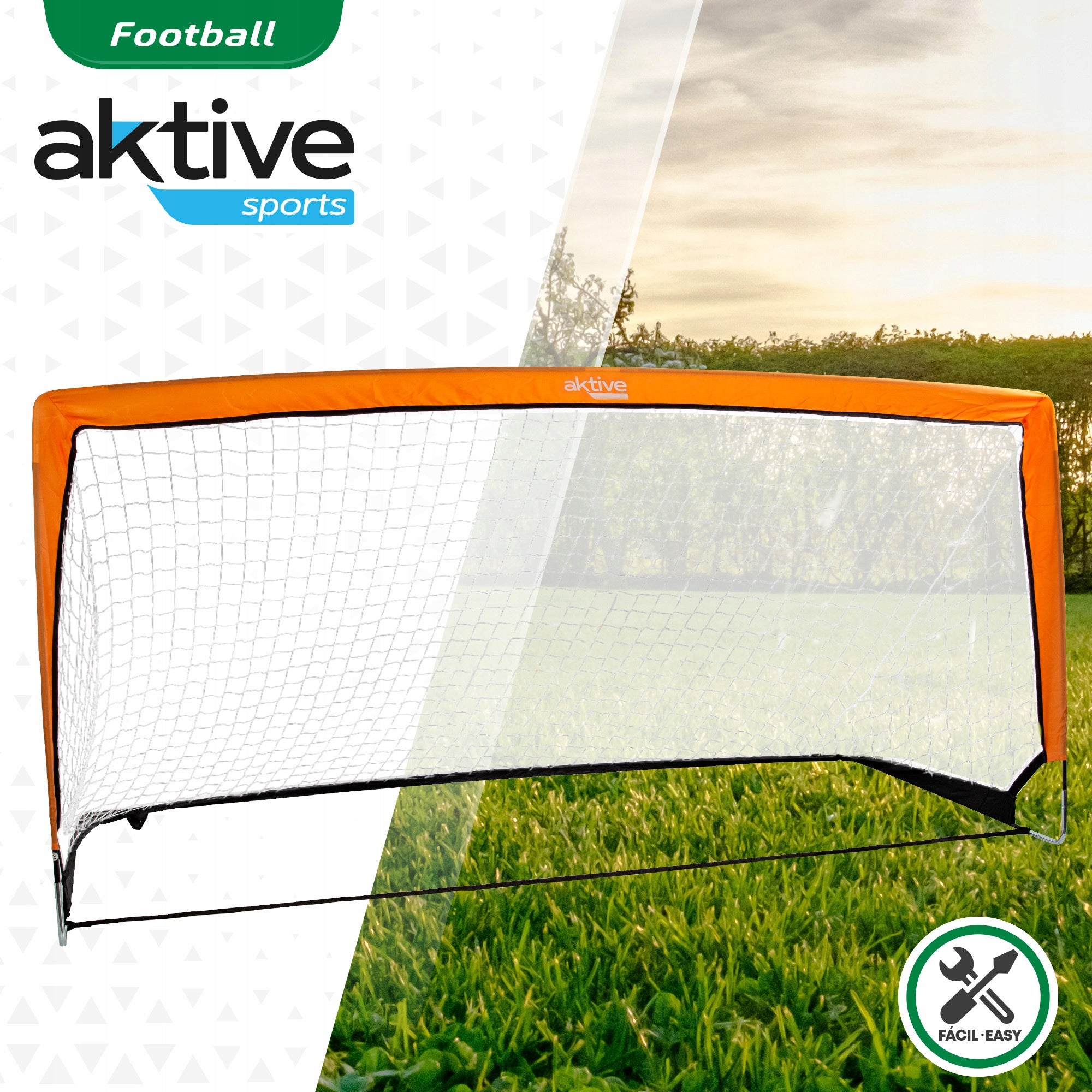 FOOTBALL GOAL 200X100X100CM Portable Folding Beach Football Brand ACTIVE