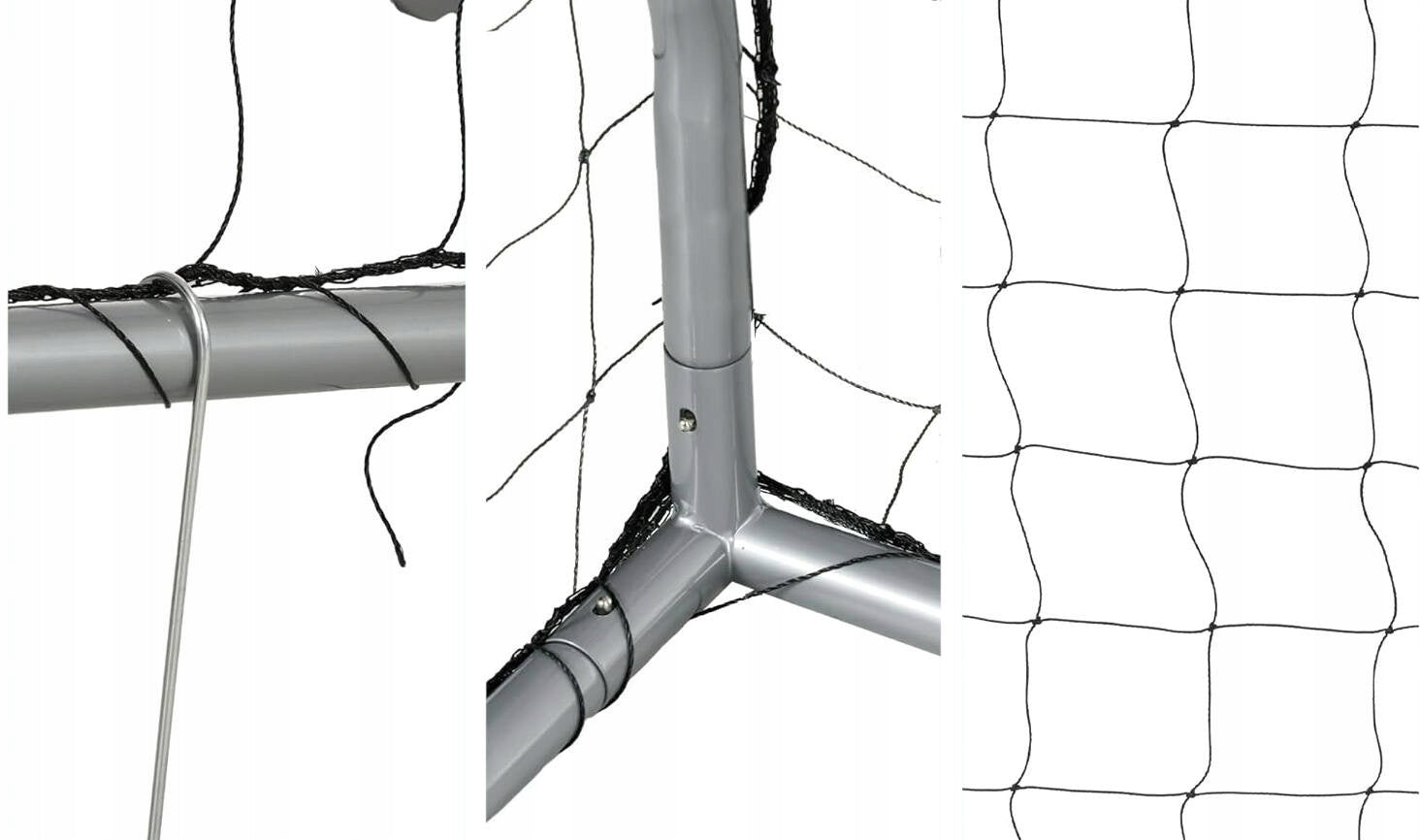 FOOTBALL GOAL 300x200x120cm LARGE METAL WITH MESH THICK STRONG PIPE 60mm Brand ToysPlanet