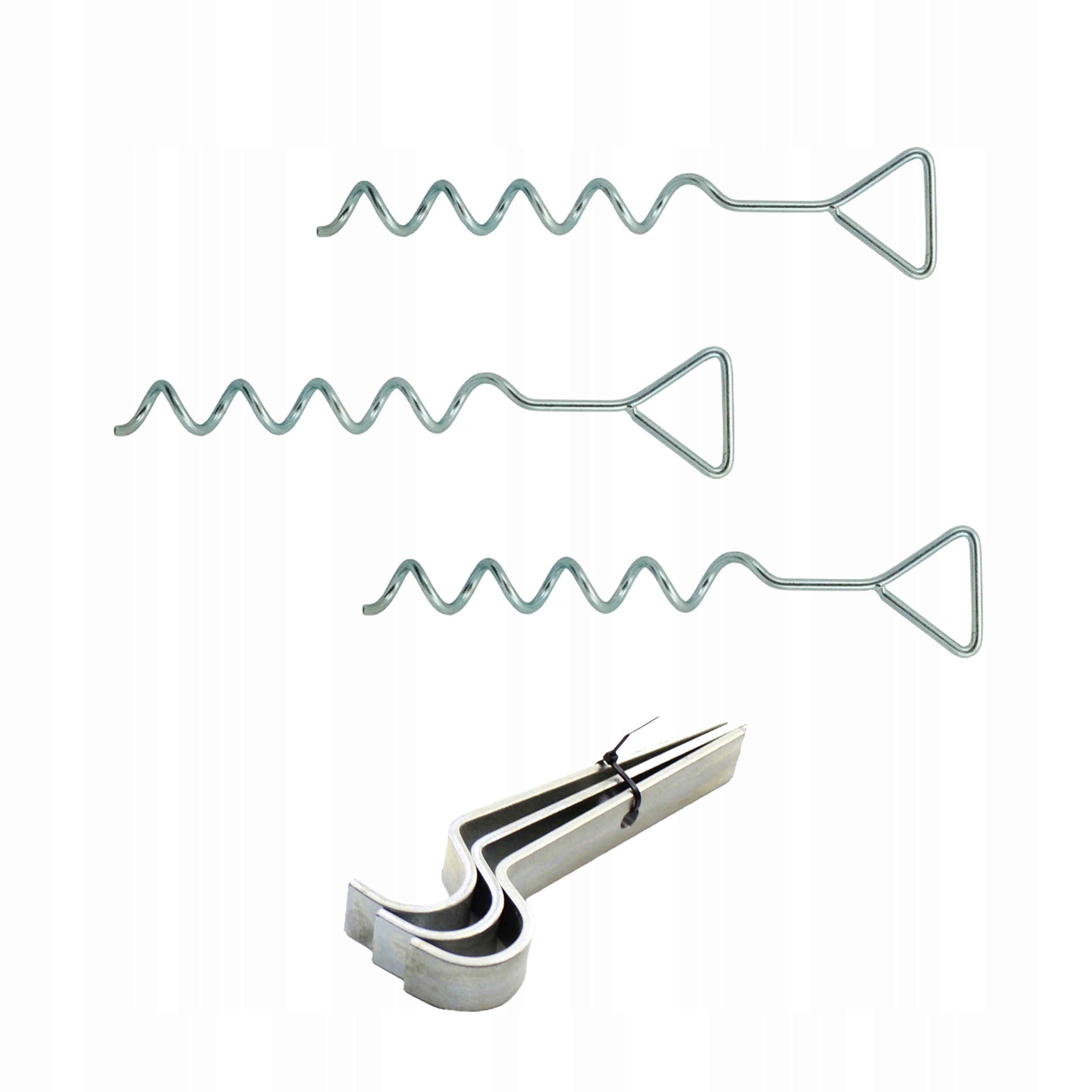 FOOTBALL GOAL ANCHORS goal spiral anchors + screw-in plates STRONG