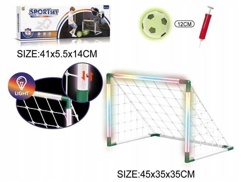 FOOTBALL GOAL SET FOR FOOTBALL GLOWING + BALL AND PUMP Manufacturer code GR9881