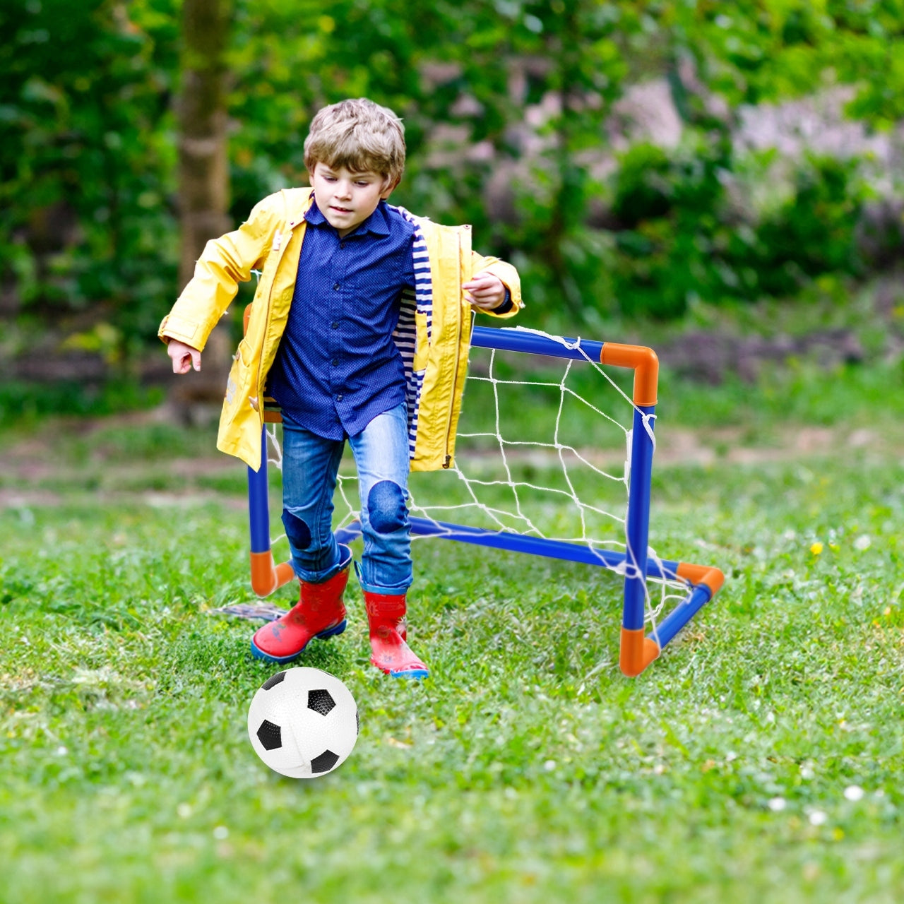FOOTBALL GOAL TRAINING FOOTBALL SET TO ASSEMBLE FOR CHILDREN Kid's age 3＋ years
