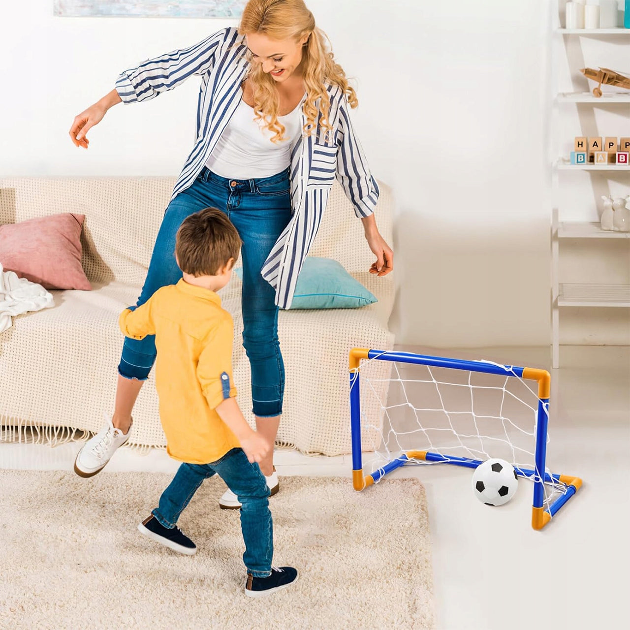 FOOTBALL GOAL TRAINING FOOTBALL SET TO ASSEMBLE FOR CHILDREN Set elements Football Set