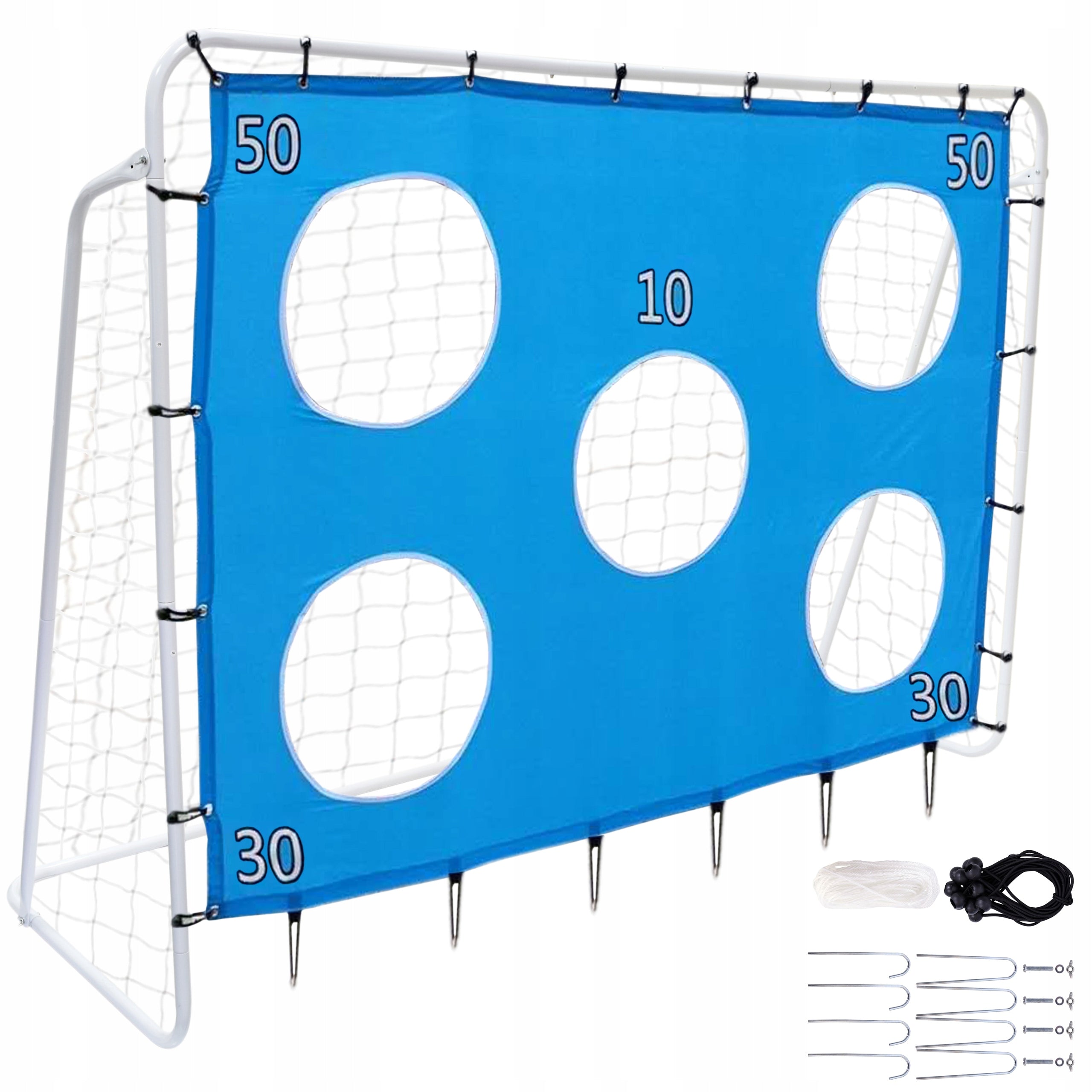 FOOTBALL GOAL WITH ACCURACY MAT METAL TRAINING FOR CHILDREN 213x152