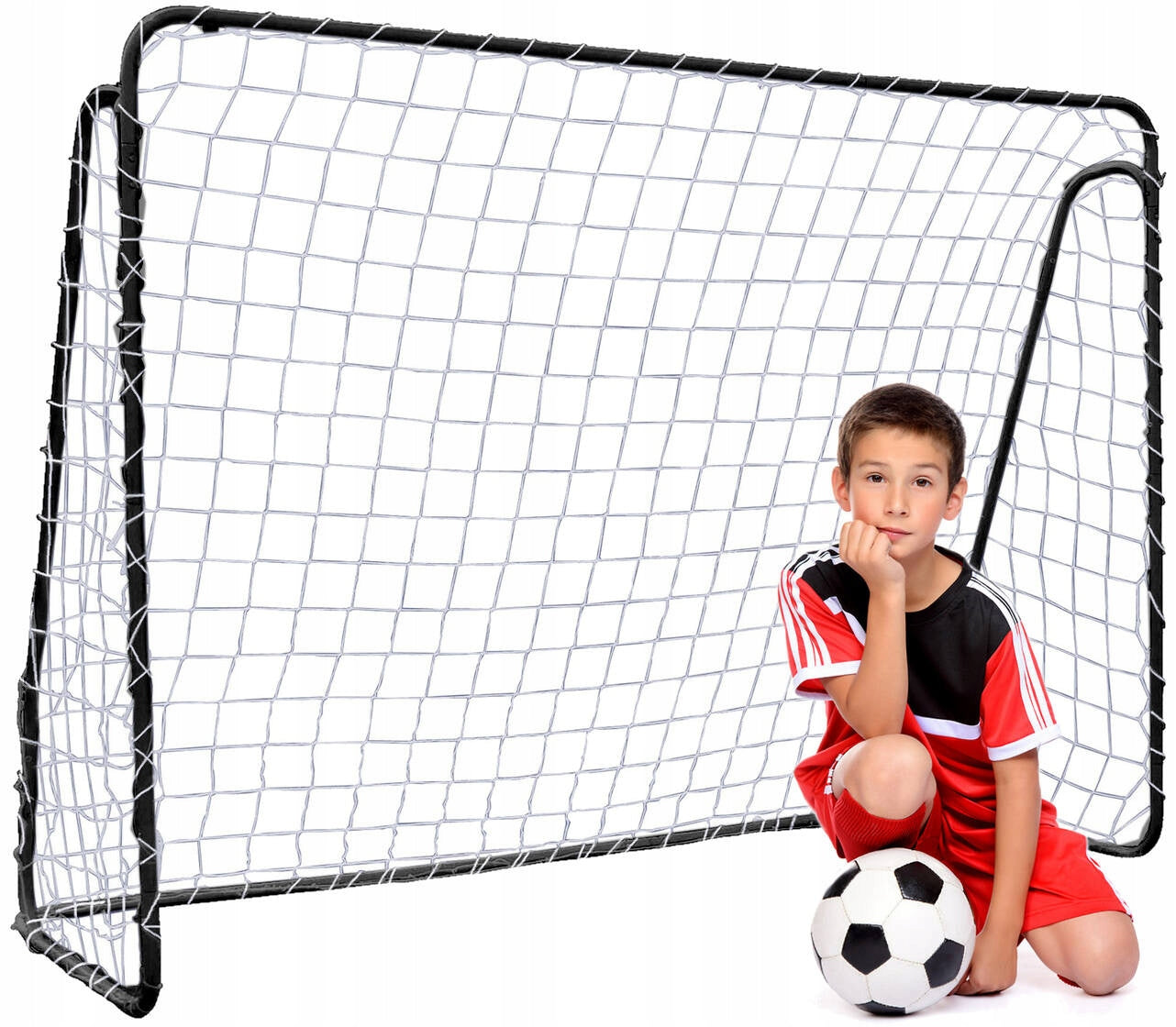 FOOTBALL GOAL for children METAL 213x150 FOLDING garden FREEBIE MAT Product height 150 cm