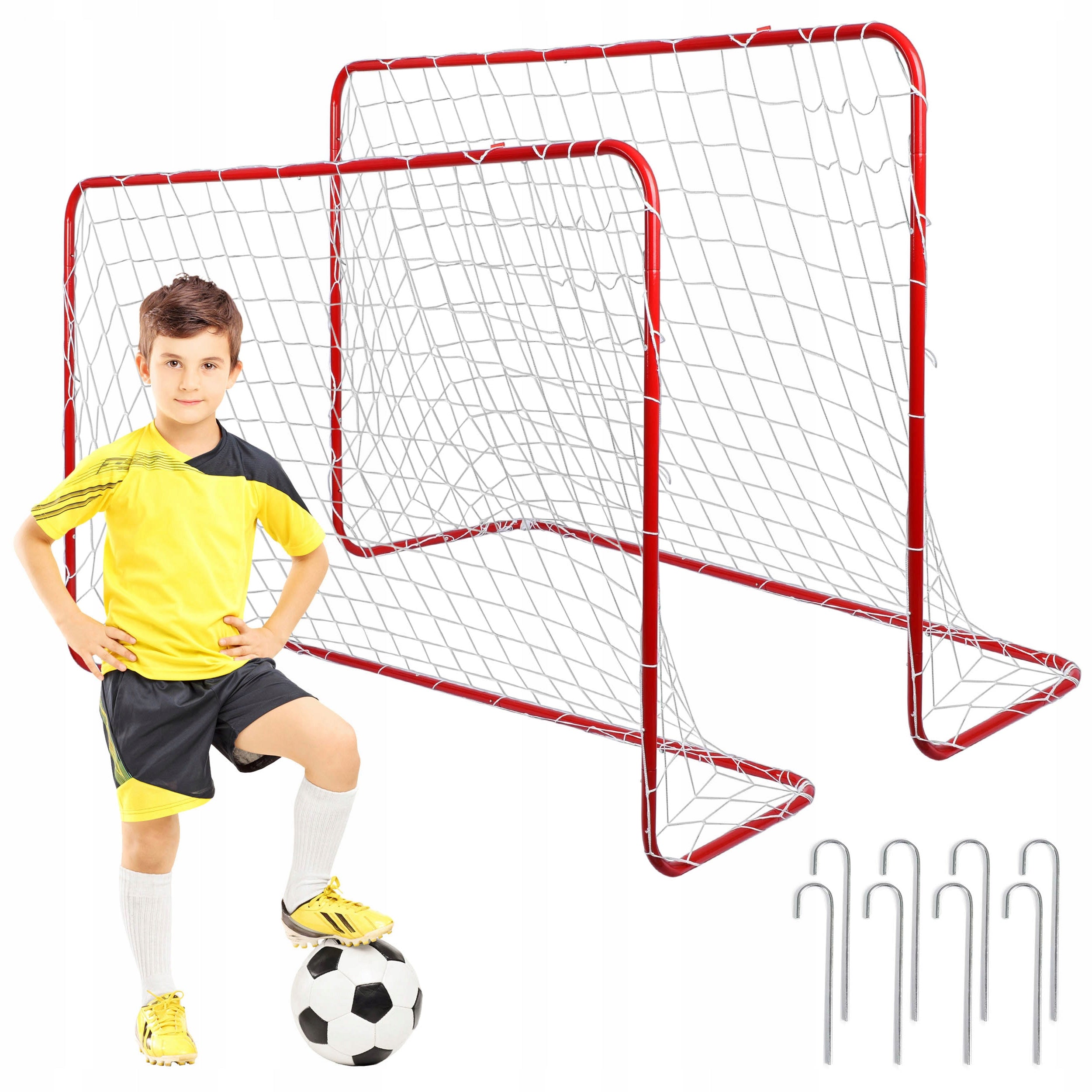 FOOTBALL GOALS FOR KIDS TRAINING PORTABLE SET OF 2x