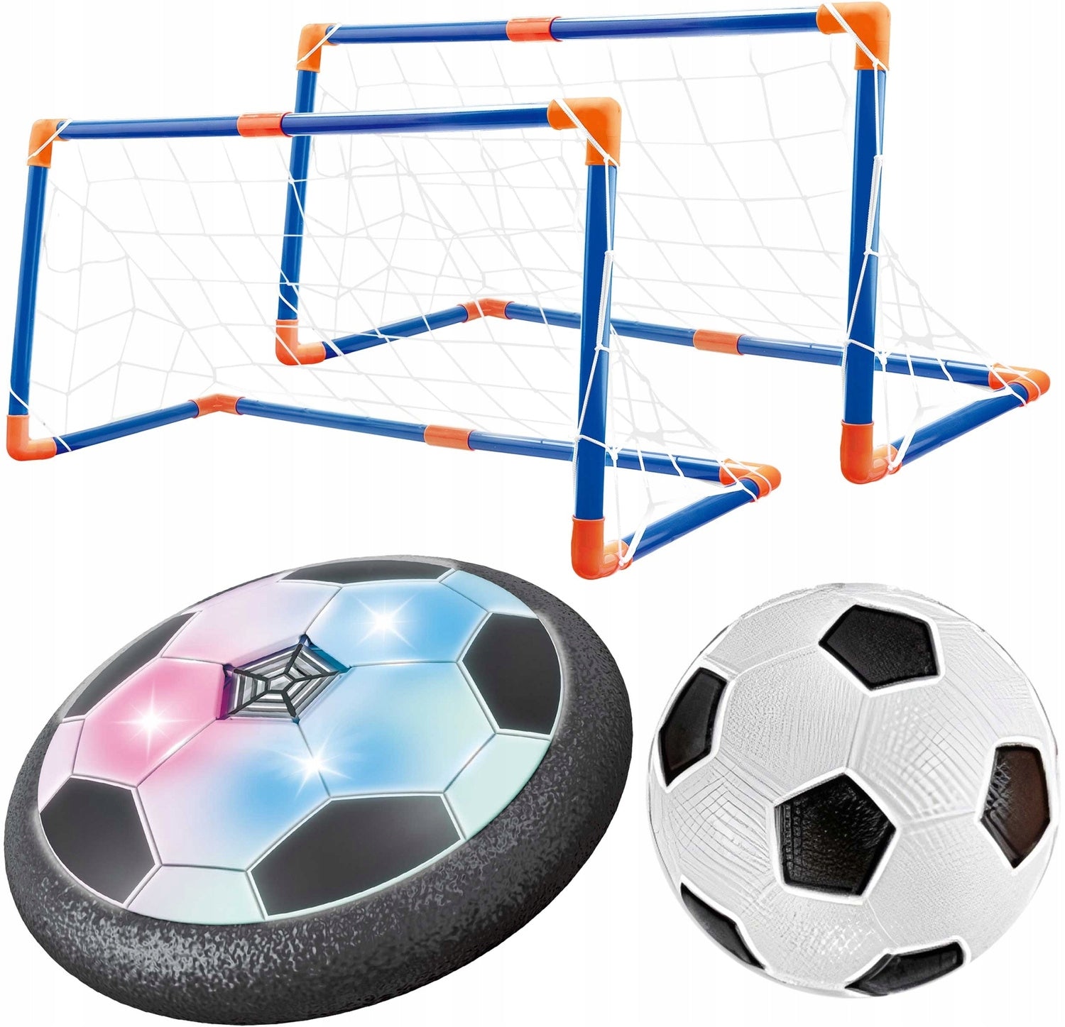 FOOTBALL SET FOOTBALL ON AIR CUSHION DISC HOVERBALL GOAL Packaging status original