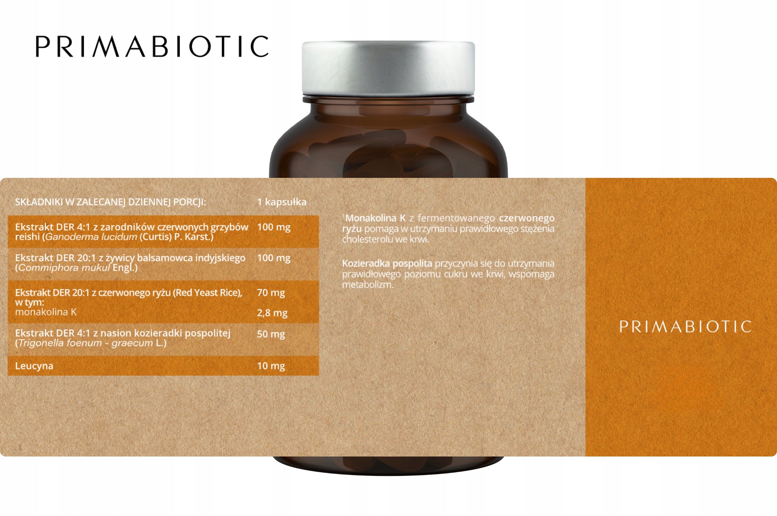 FOR CHOLESTEROL PRIMABIOTIC 60 capsules Brand PRIMABIOTIC