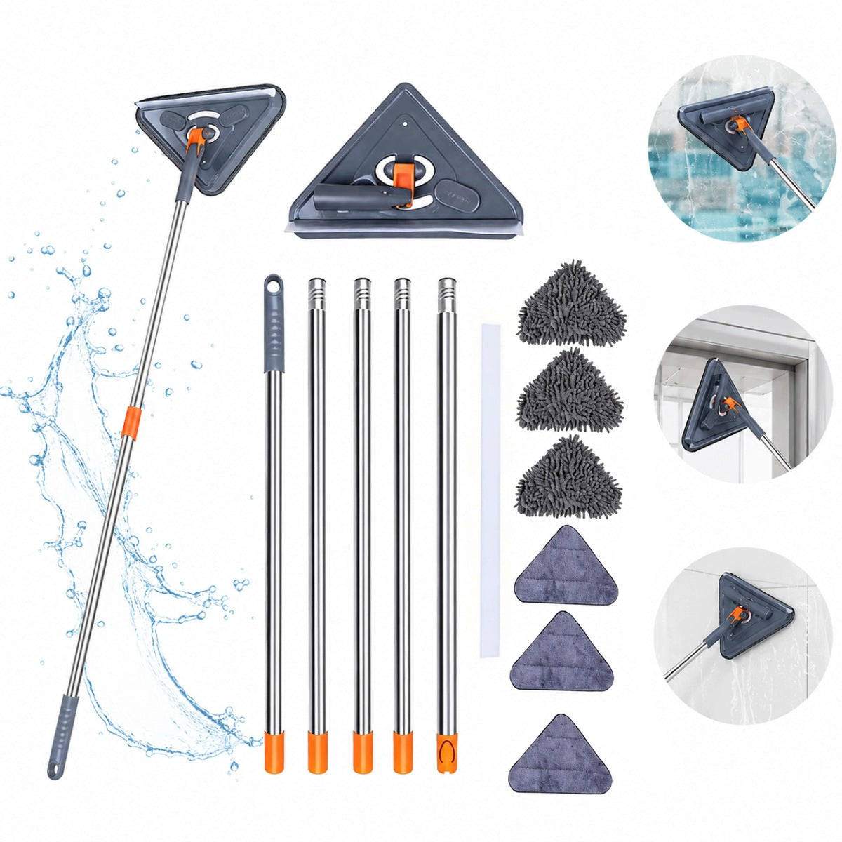 FOR CLEANING DUST WALLS + TELESCOPIC POLE 63.5-215.9cm