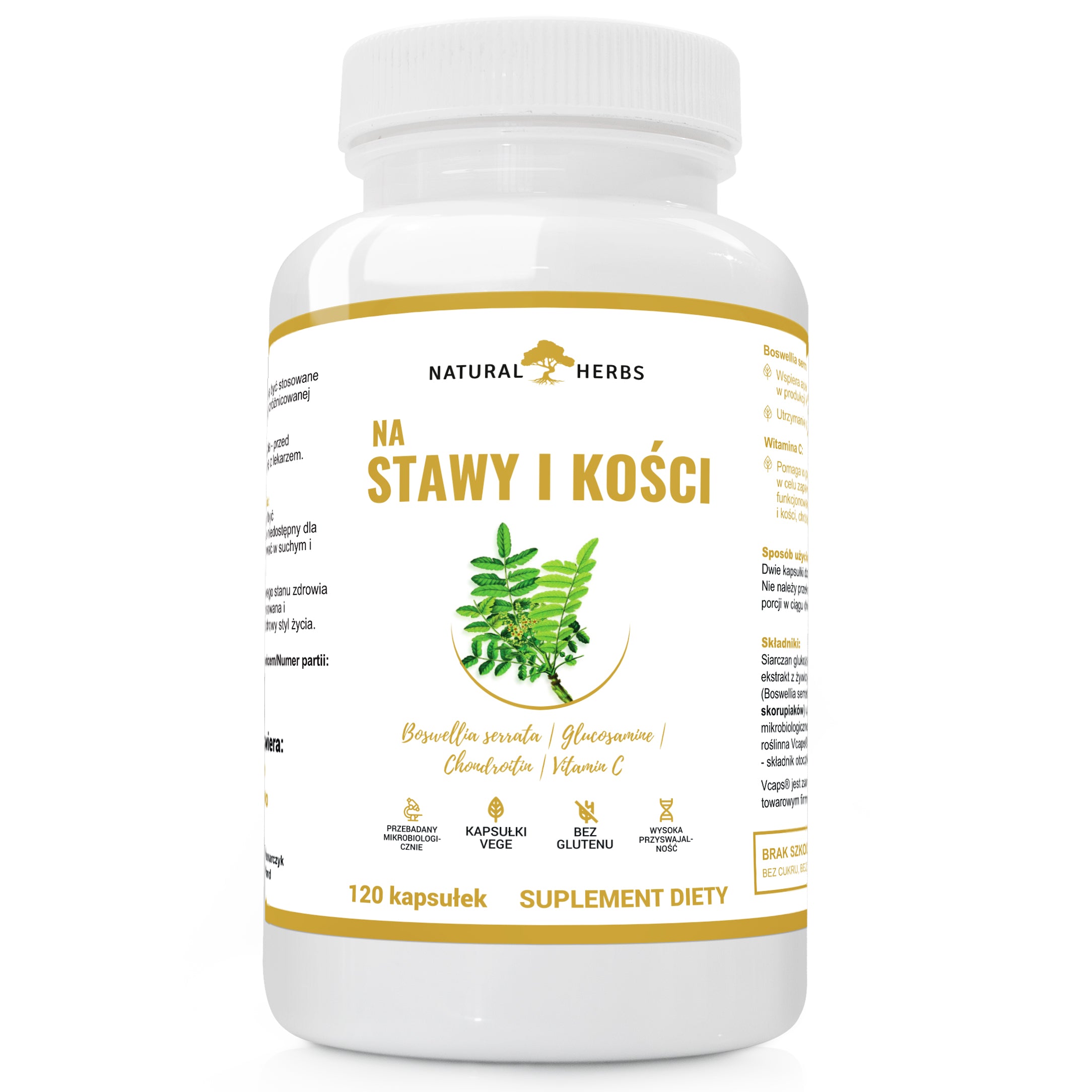 FOR JOINTS AND BONES Vitamin C Boswellia glucosamine Immunity Joints 120k