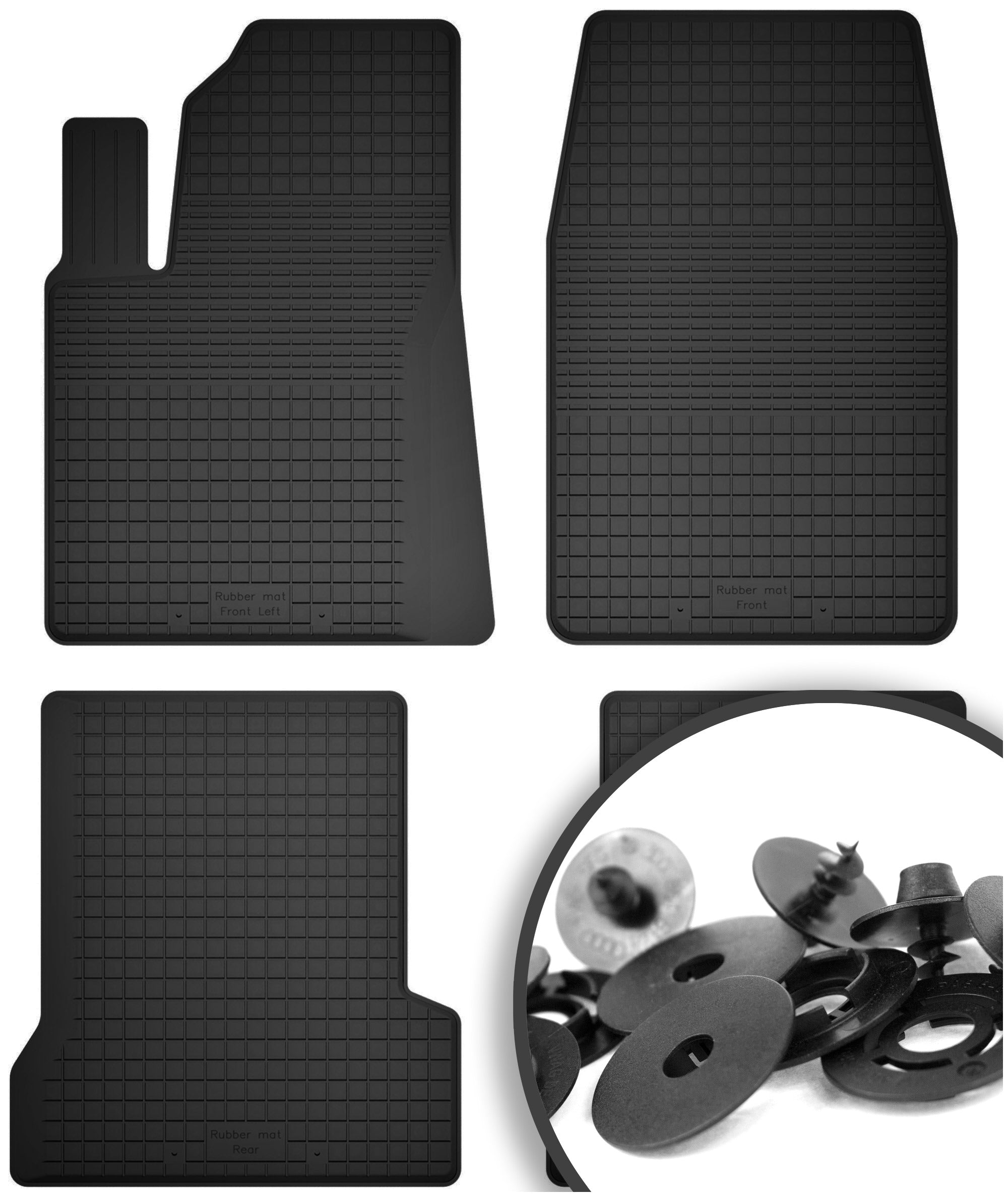 FORD FIESTA MK6 MK7 (2002-2017) rubber mats KORYTKO 2cm + STOPWATCHES