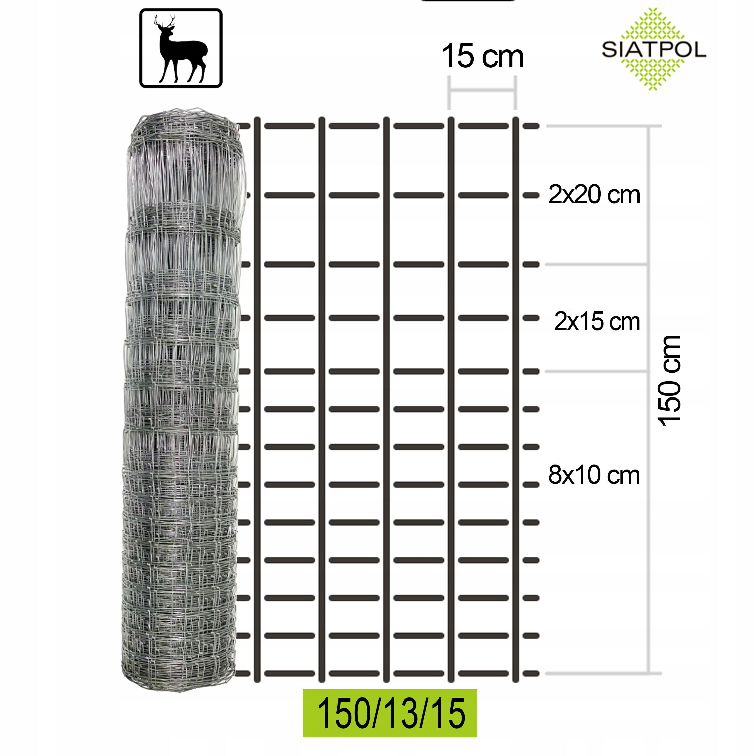 FOREST FENCE MESH 150cm height roll 50m