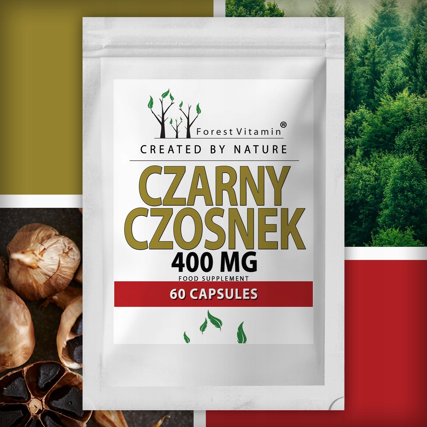 FOREST VITAMIN BLACK GARLIC 400 mg - 60 kaps Brand Forest Vitamin
