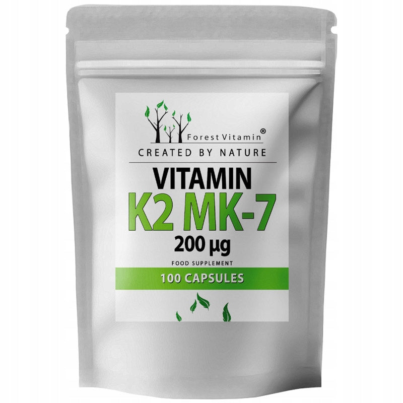 FOREST VITAMIN High Strength Vitamin K2 Mk-7 200ug 100caps HEART BONE