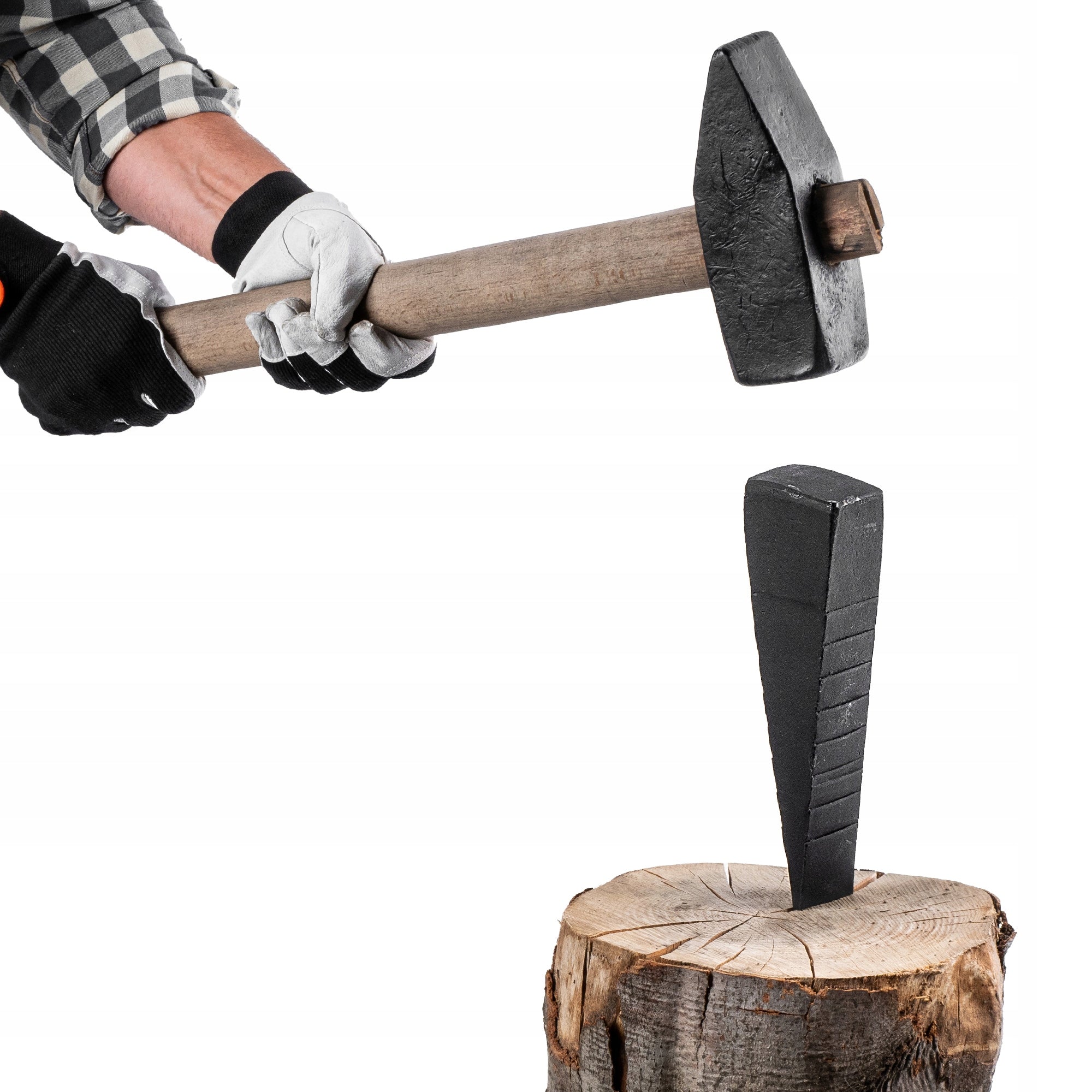 FORGED WEDGE FOR SPLITTING WOOD SPLITTING FUEL STRONG 4KG STEEL SPLITTER Type wood wedge