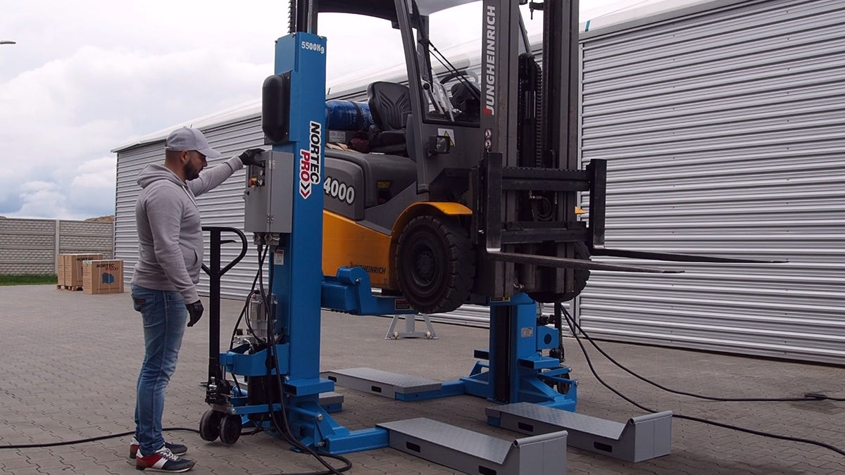 FORKLIFT ADAPTER FOR FORKLIFT TRUCKS UP TO 12 TONS FORKLIFT DUO NORTEC