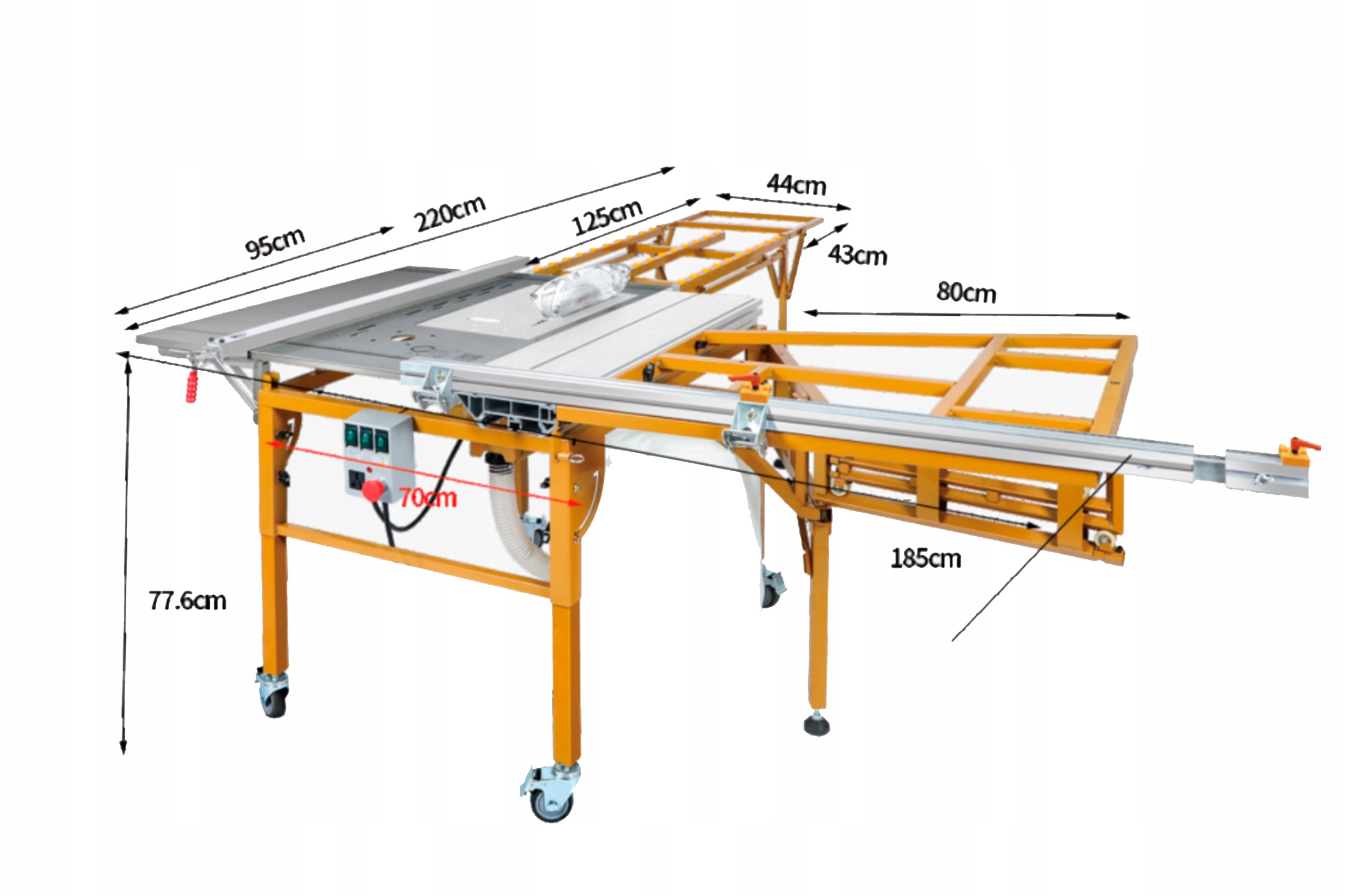 FORMAT TABLE SAW Format with CUTTER for cutting boards MOBILE GMM Manufacturer code GMM-BJS2705