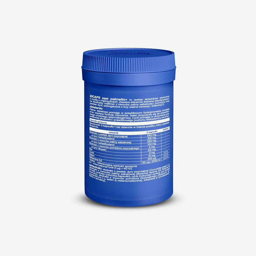 FORMEDS BICAPS SAW PALMETTO+ For Prostate and Urinary Tract Support 60 kaps Manufacturer code 5903148623511