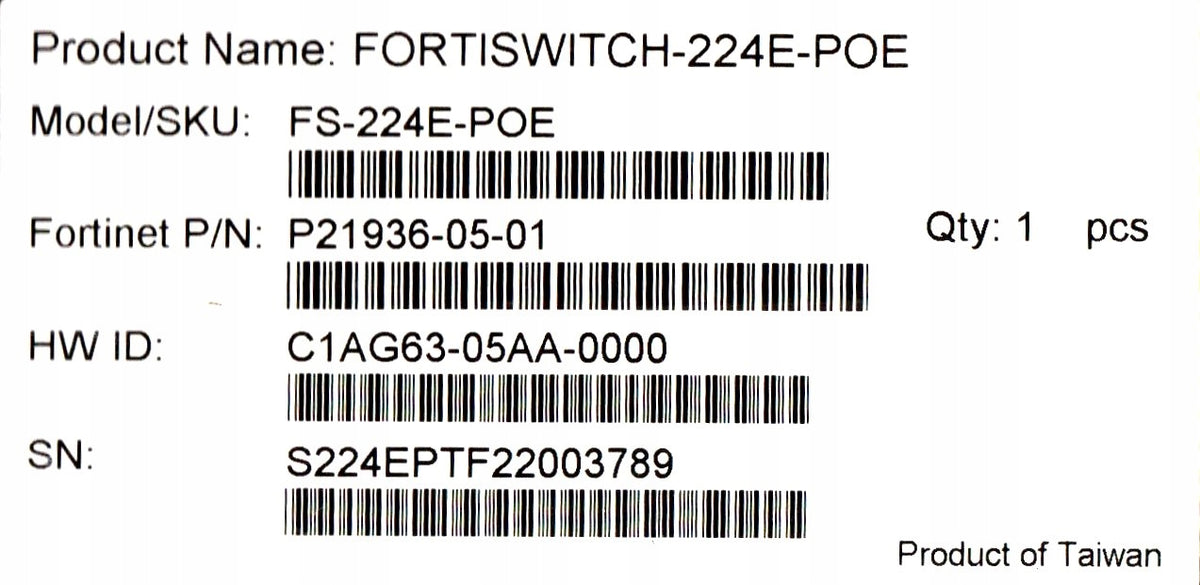 FORTINET FORTISWICH 224E-POE Manufacturer Fortinet