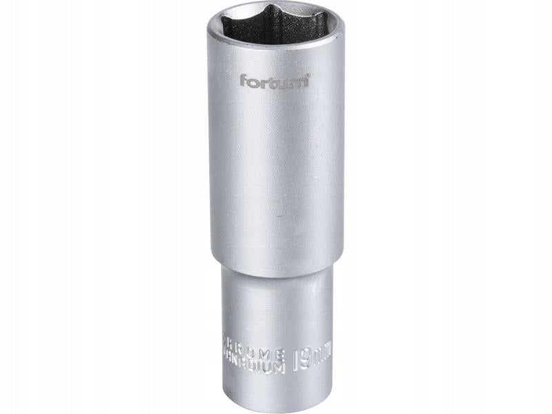 FORTUM hlavice nástrčná prodloužená 1/2", 19 mm, L 77 mm 4700519