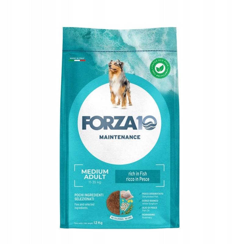 FORZA10 Medium Adult Maintenance Fish Dry Food for Medium Breed Dogs12kg