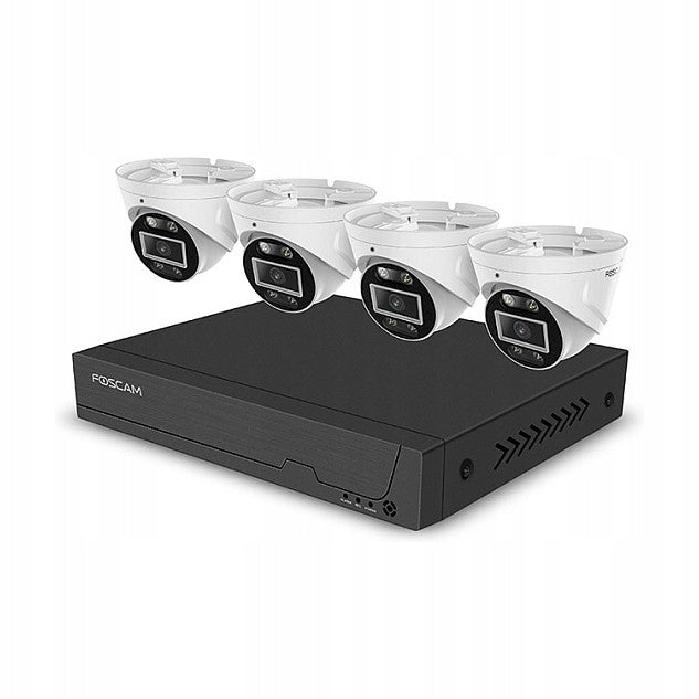 FOSCAM FNA108E-T4-2T set of 4 cameras with DVR