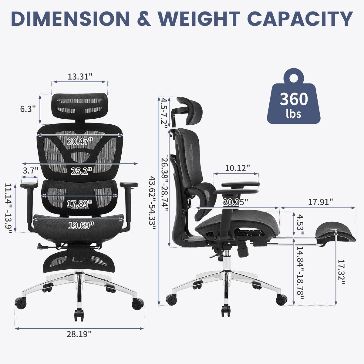 FOTEL BIUROWY OBROTOWY ERGONOMICZNY Z PODNÓŻKIEM ODDYCHAJĄCA SIATKA OPARCIE Medical device no