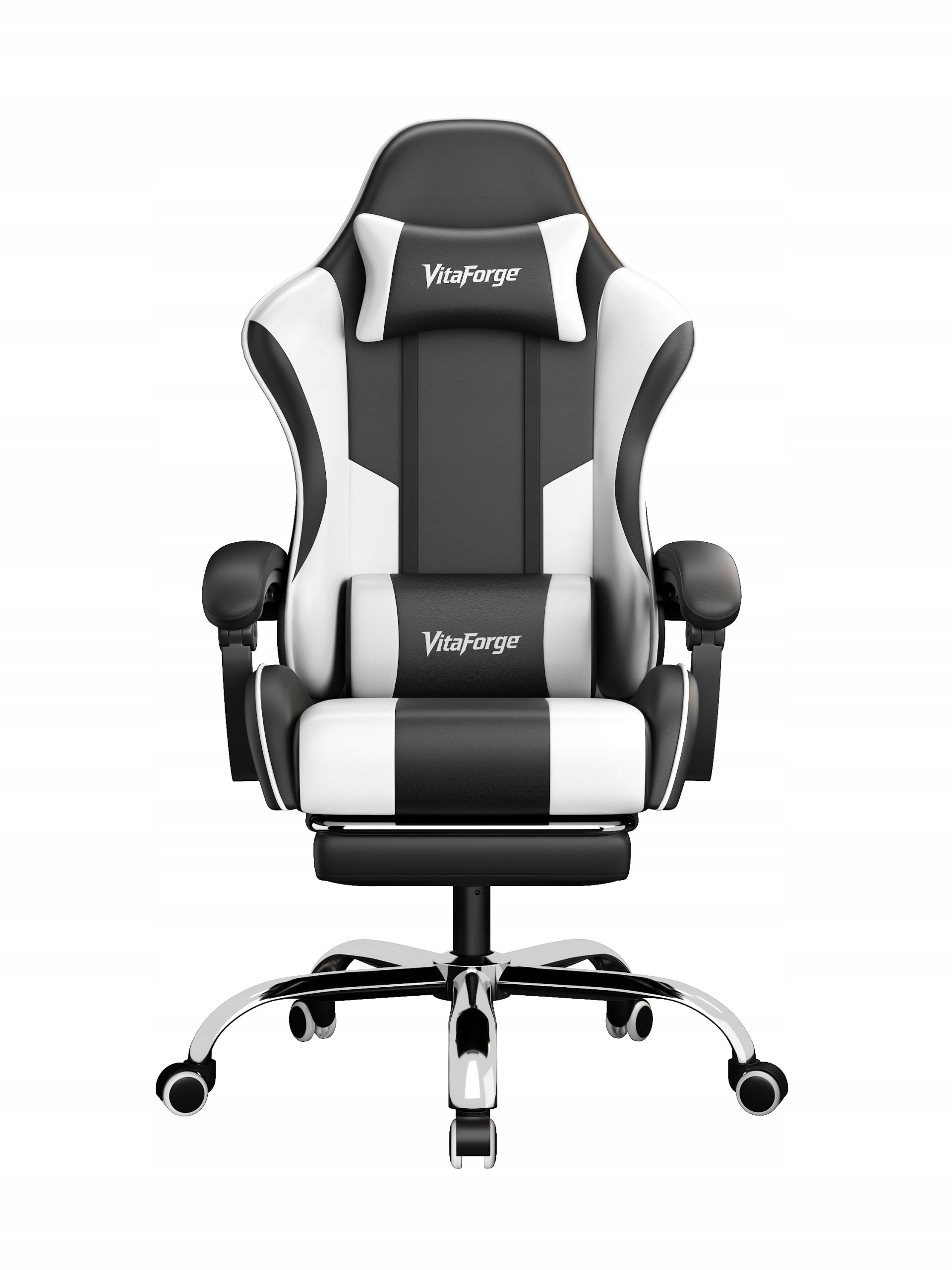 FOTEL GAMINGOWY VitaForge BIUROWY KRZESŁO GRACZA OBROTOWY KUBEŁKOWY CZARNY Manufacturer code JH-20260101000