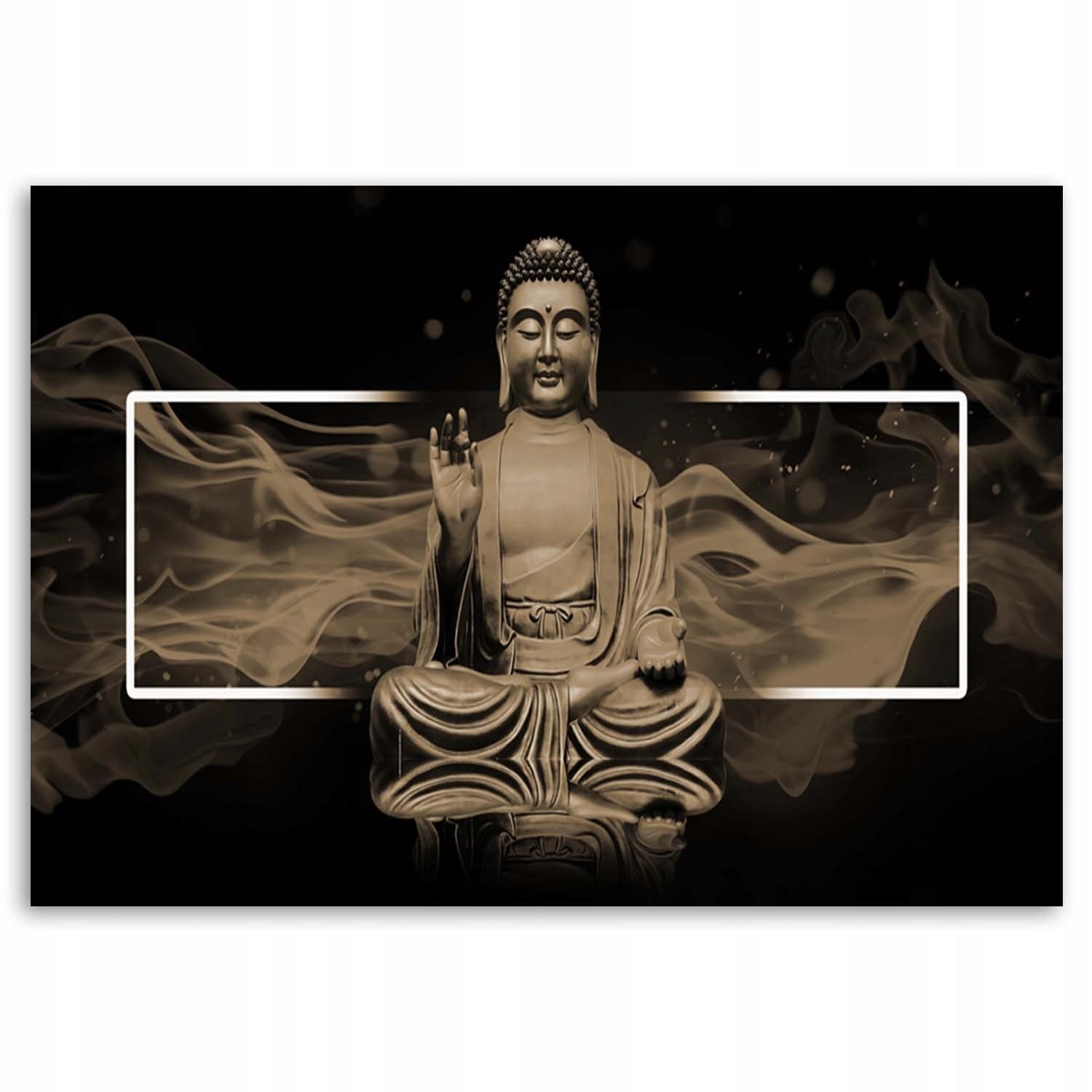 Gemälde Meditierende Buddhafigur - Beige 