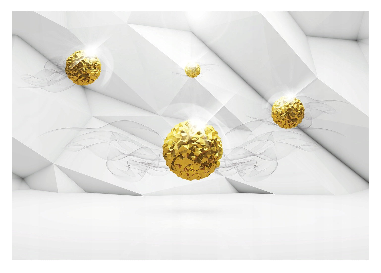 Fototapete 3D goldene Kugeln 368x254 