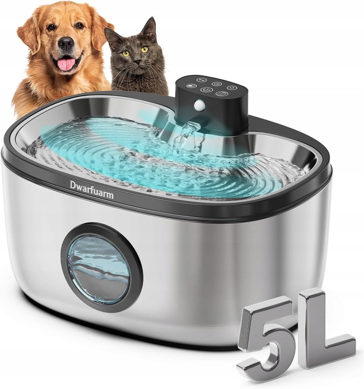 FOUNTAIN CAT DRINKER DOG DWARFUARM 5L BOWL AUTOMATIC FEEDER