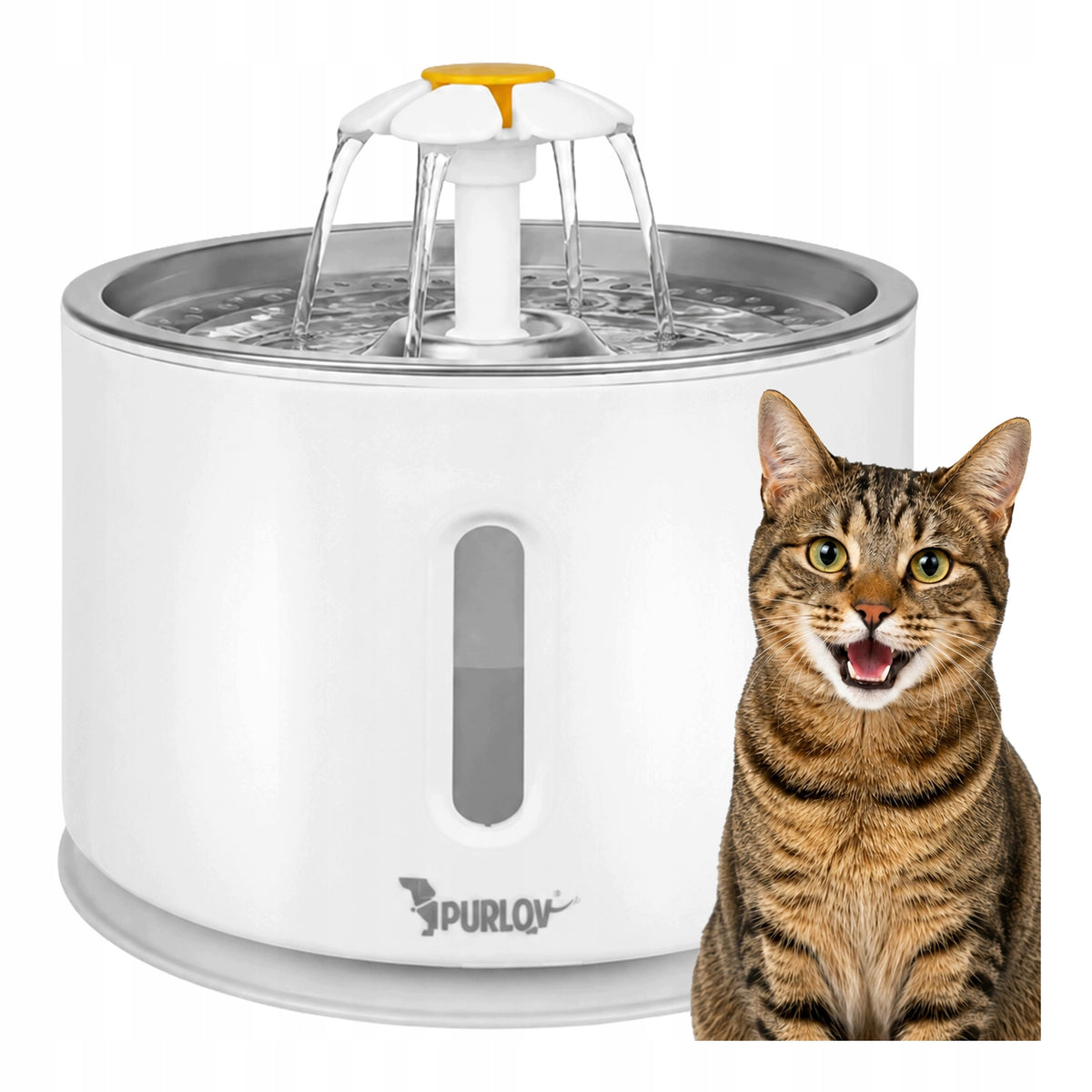 FOUNTAIN CAT DRINKER DOG WATER BOWL AUTOMATIC DRINKER FILTER 2,4L