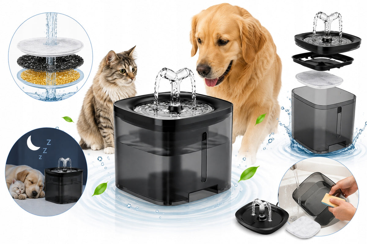 FOUNTAIN DOG CAT DRINKER AUTOMATIC WATER BOWL