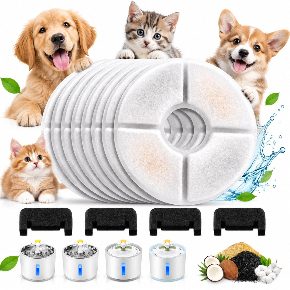 FOUNTAIN FILTER CAT DRINKER FILTER 8 PACK