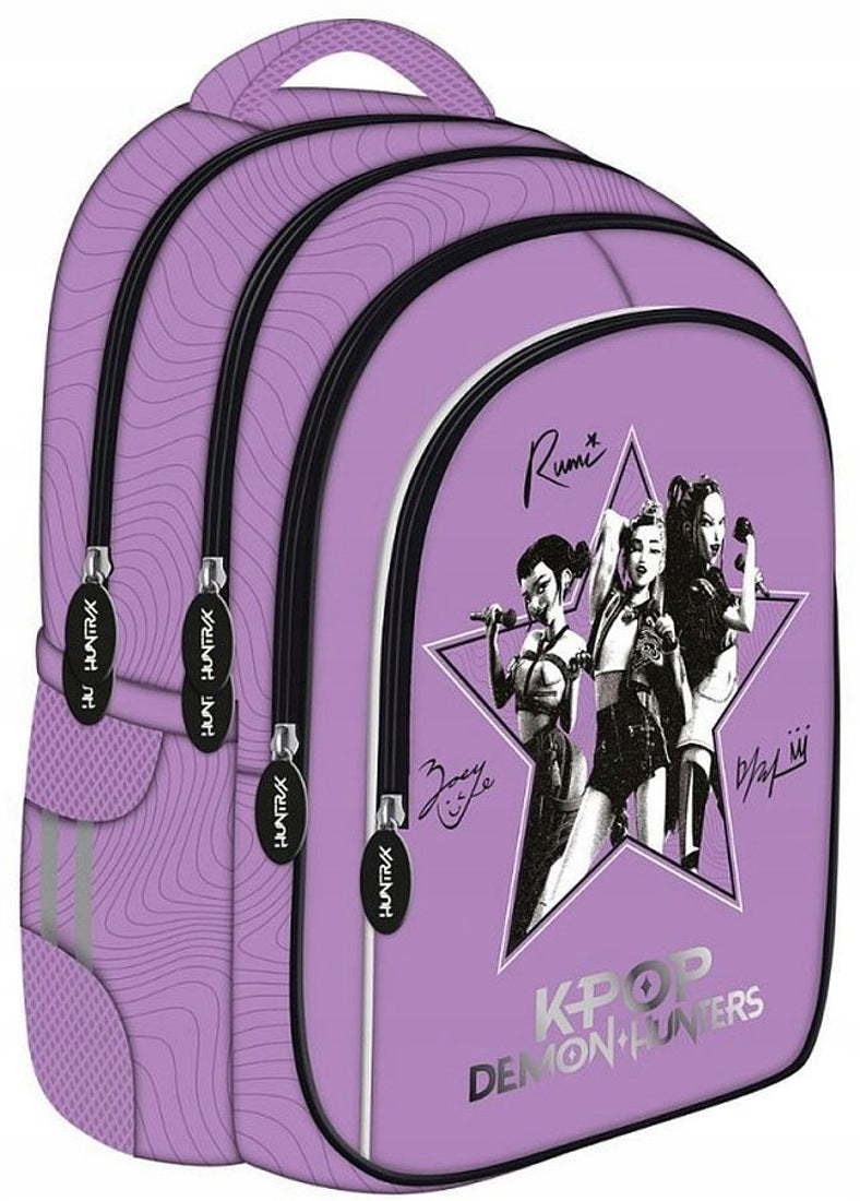FOUR-CHAMBER SCHOOL BACKPACK K-POP DEMON HUNTERS HUNTRIX LILAC-5443 Brand St. Majewski