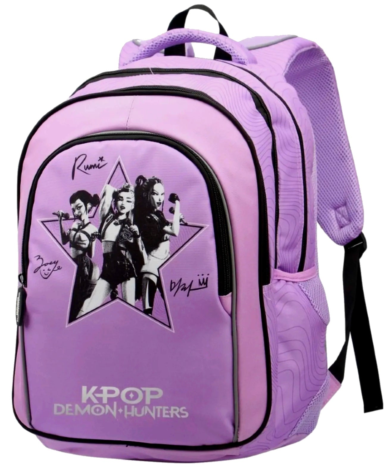 FOUR-CHAMBER SCHOOL BACKPACK K-POP DEMON HUNTERS HUNTRIX LILAC-5443