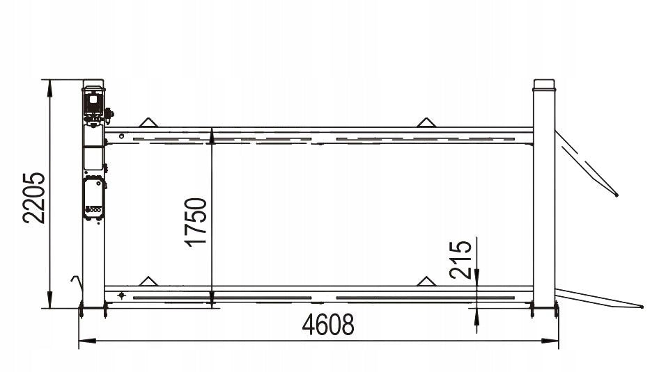 FOUR-COLUMN WORKSHOP CAR LIFT 4T SEMI-AUTOMATIC TM-GROUP Brand TM-Group