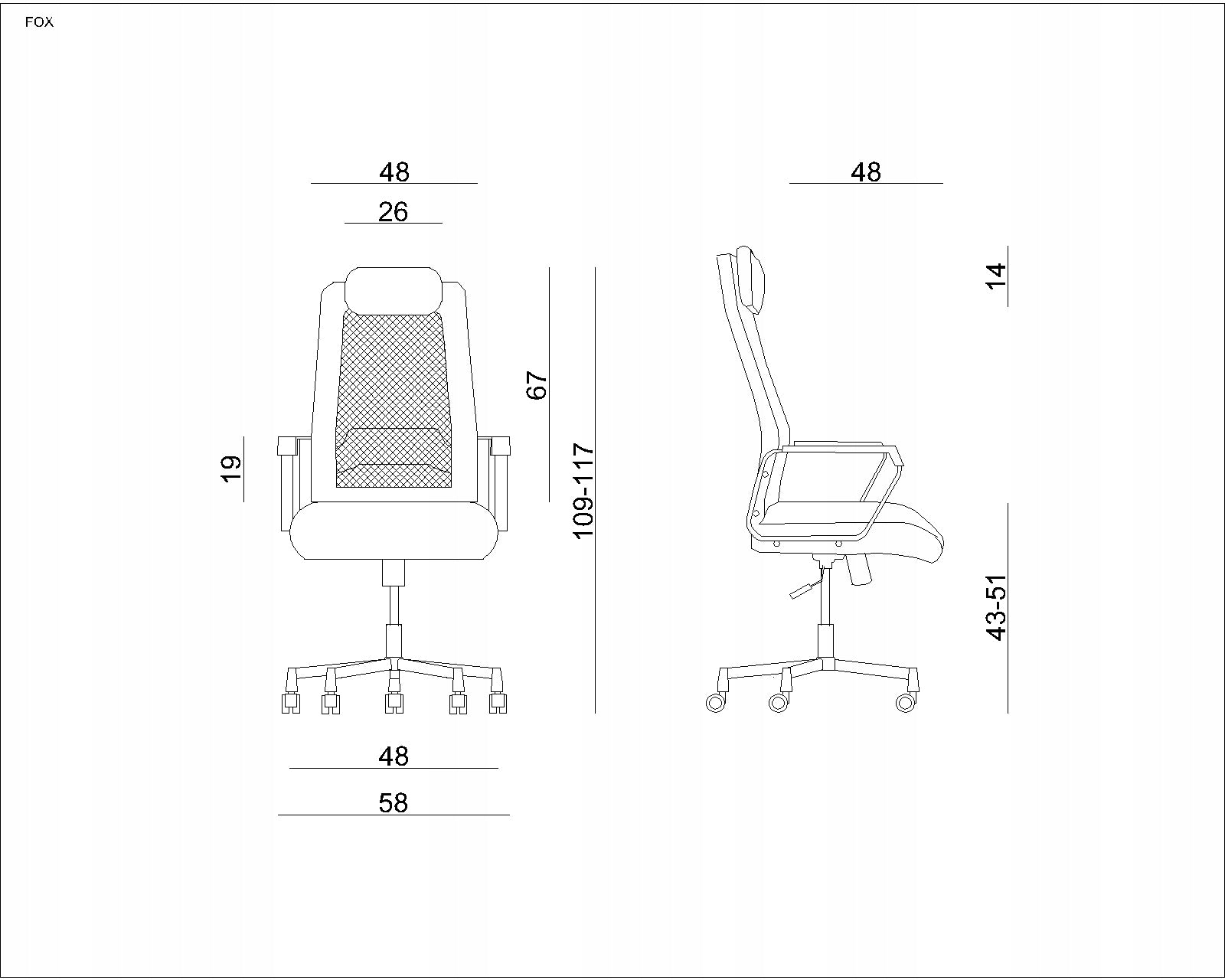 FOX Unique swivel office chair Brand Unique