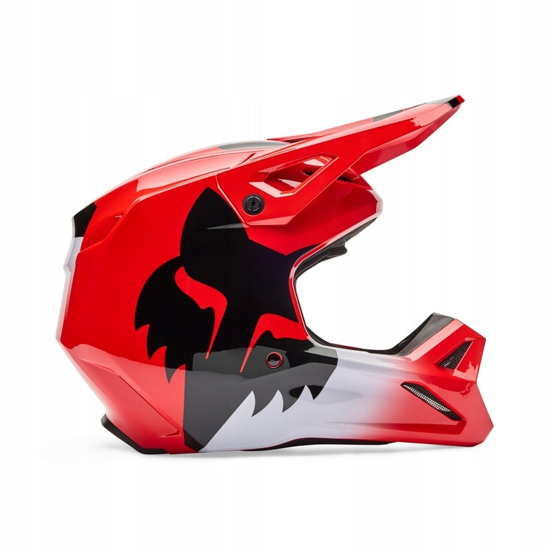 FOX V1 SHIELD FLUO RED HELMET (XL)