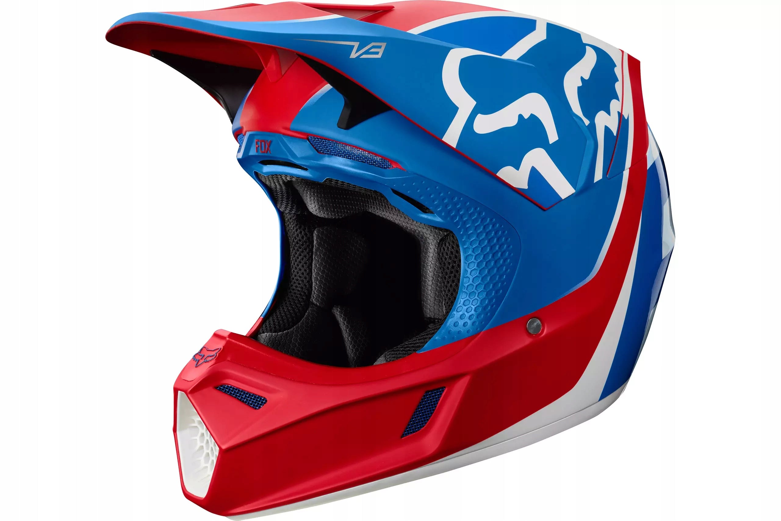 FOX V3 KILA HELMET BLUE/RED Size: S