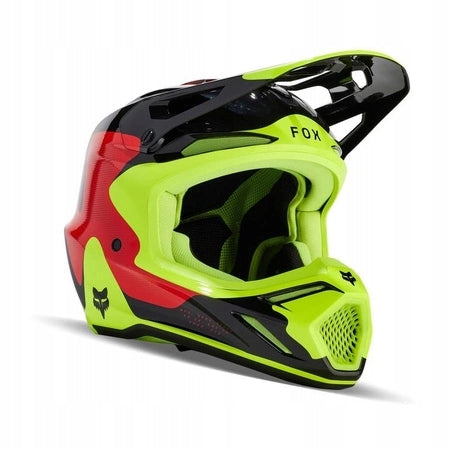 FOX V3 REVISE RED/YELLOW cross helmet, fluo yellow, red, black, freebies Manufacturer's catalog number 31366