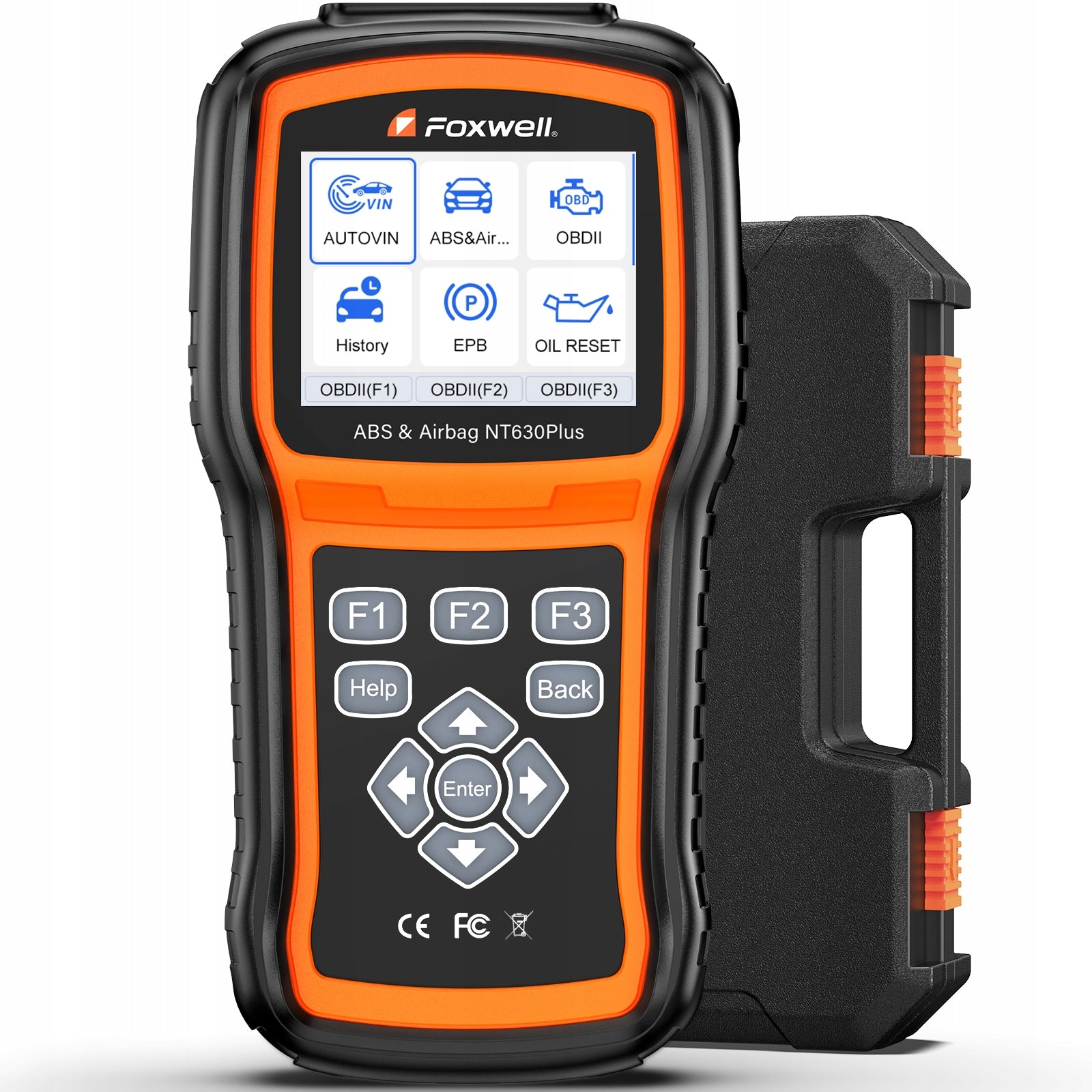 FOXWELL NT630 Plus OBD2 scanner with ABS and SRS SAS Oil Light