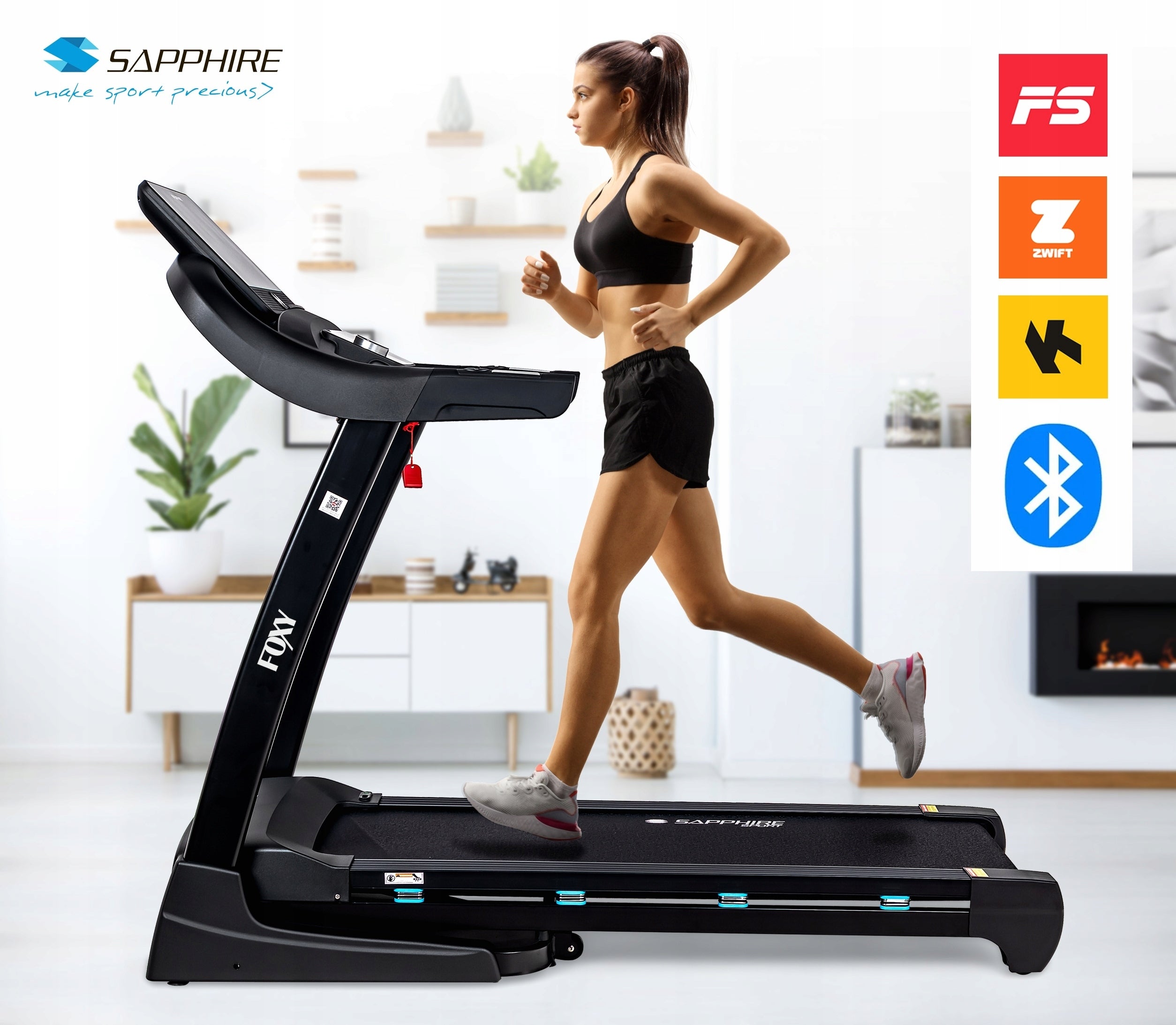 FOXY Electric TREADMILL Folding TRAINING 18km TILT ANGLE APP strong Packaging status original