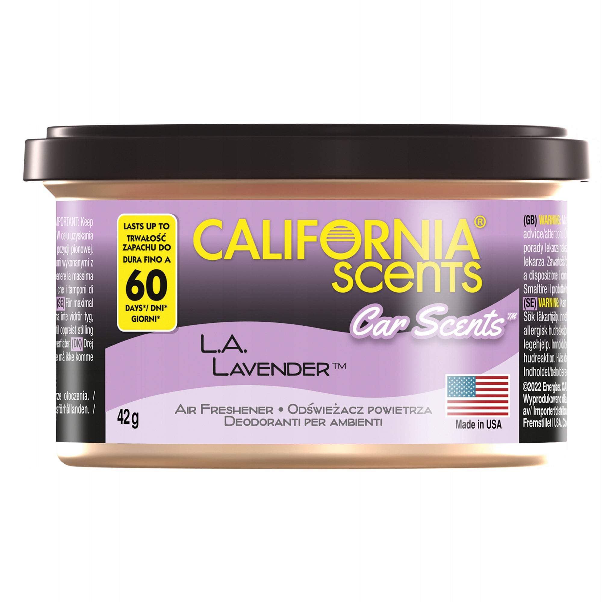 FRAGRANCE CALIFORNIA SCENTS CAR L.A. Lavender Scented can 42g
