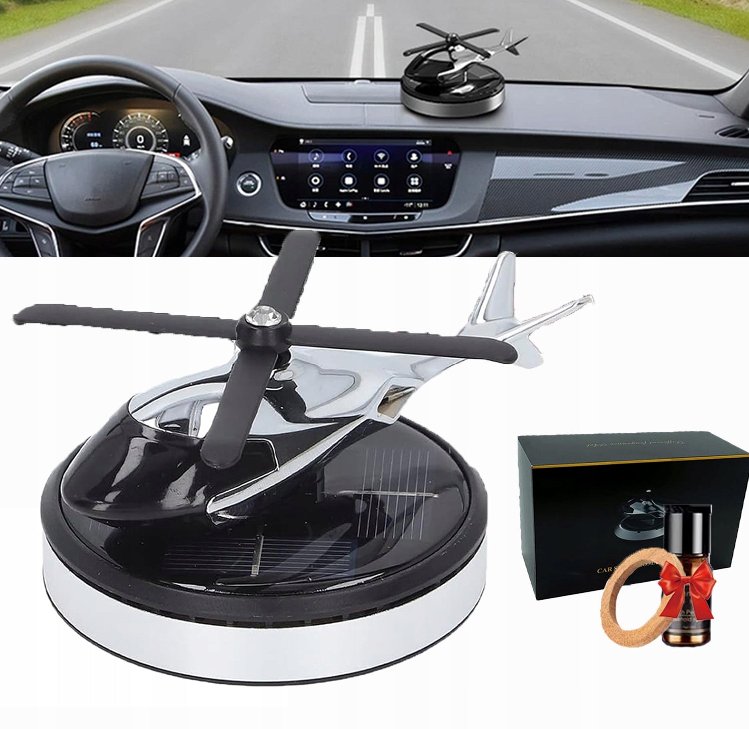 FRAGRANCE CAR DIFFUSER SOLAR DECORATION AIRPLANE GIFT