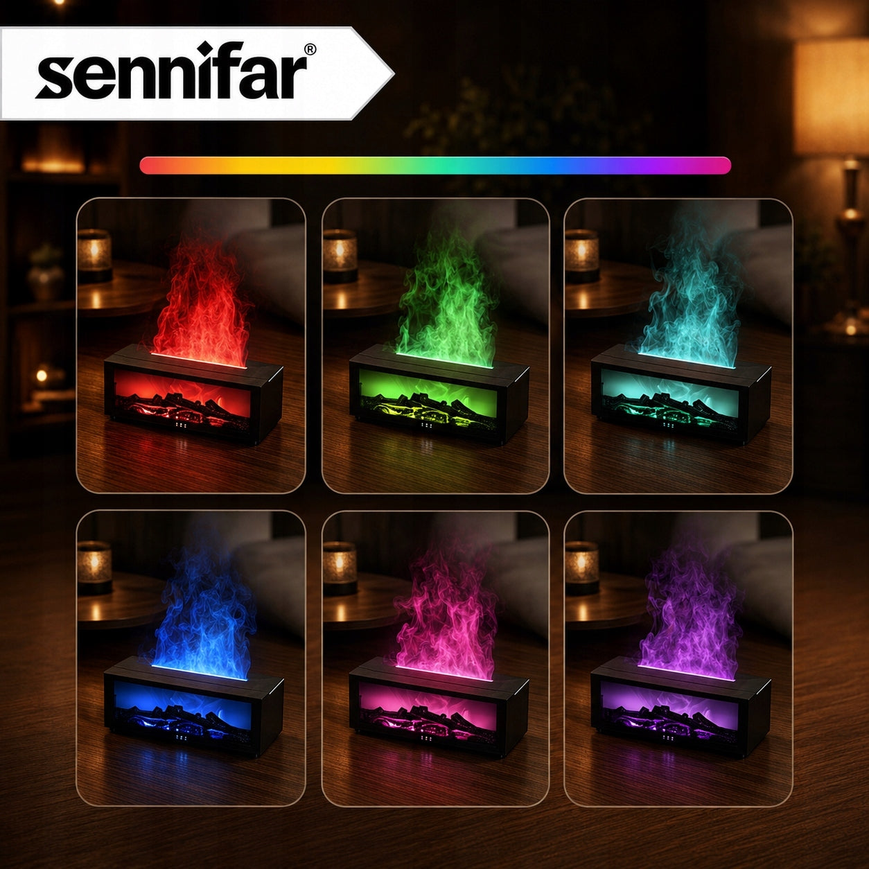 FRAGRANCE DIFFUSER Flame AIR HUMIDIFIER FIREPLACE AROMATHERAPY Manufacturer code KominekA4