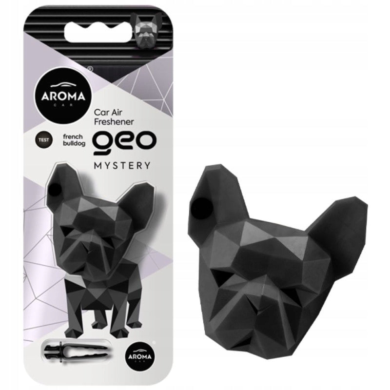 FRAGRANCE FOR CAR AROMA CAR GEO DOG 3D MYSTERY AIR FRESHENER BLACK