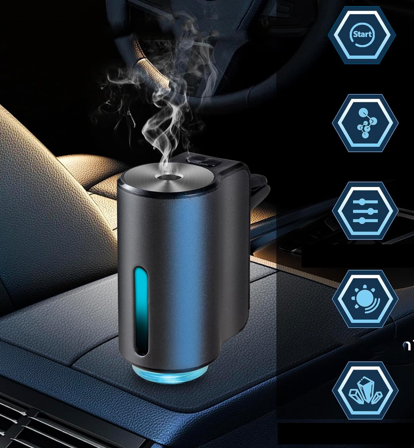 FRAGRANCE FOR CAR AROMA DIFFUSER CAR HUMIDIFIER AIR FRESHENER Packaging status original