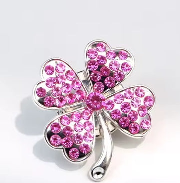 FRAGRANCE FOR CAR HAPPY SHINY CLOVER PINK RHINESTONES GIFT Manufacturer no brand