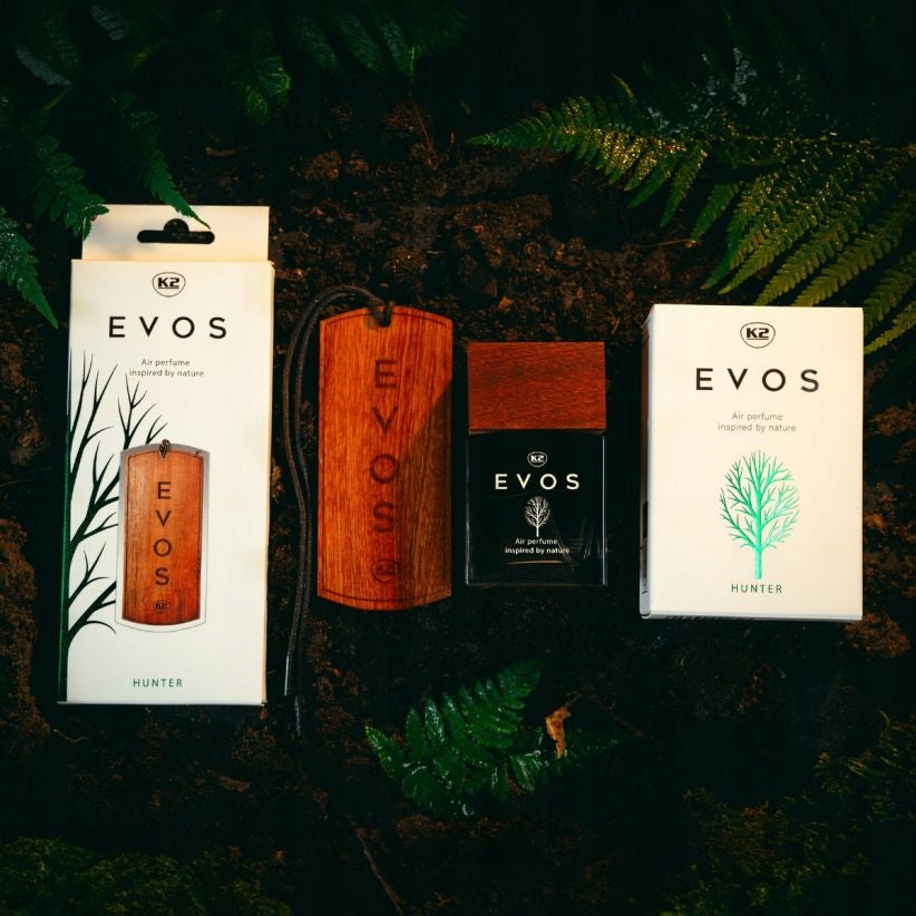 FRAGRANCE FOR CAR PERFUME FOR CAR K2 EVOS HUNTER BOTTLE 50ML + PENDANT Packaging status original